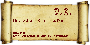 Drescher Krisztofer névjegykártya